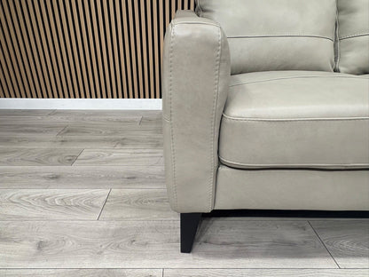 John Lewis BAILEY Style 2 Seater Stone Leather Sofa RRP £1695