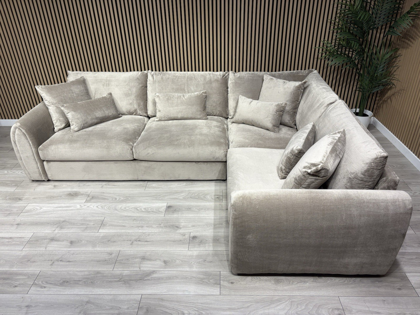 Sofology MARBLE ARCH Style Fabric RHF Corner Sofa, Beige - RRP £3,599