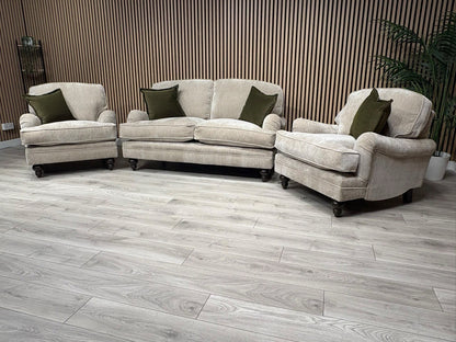Laura Ashley HERITAGE Style Fabric 2 Seater Sofa + 2x Armchairs Set - RRP £3725