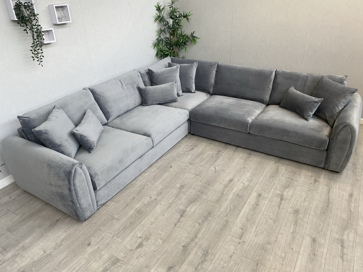 Sofology - MARBLE ARCH Style Fabric Large 2 Corner 2 Sofa, Grey - RRP £3,999