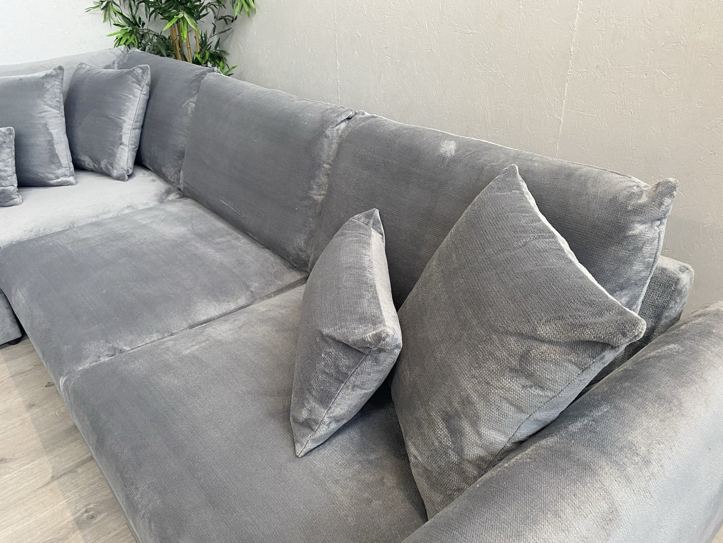Sofology - MARBLE ARCH Style Fabric Large 2 Corner 2 Sofa, Grey - RRP £3,999