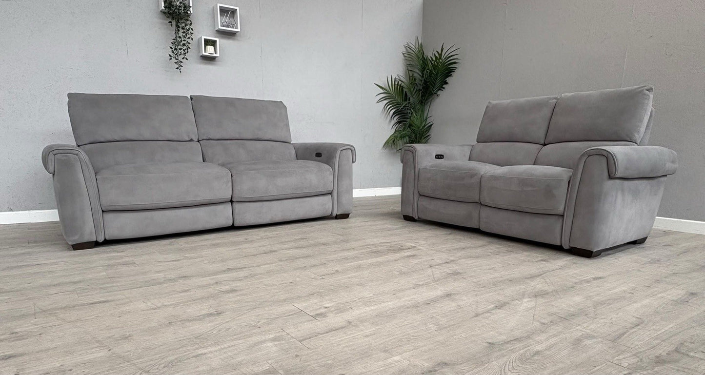 Furniture Village NIXON Fabric 3+2 Seater Power Recliner Sofa Set - RRP £2,290