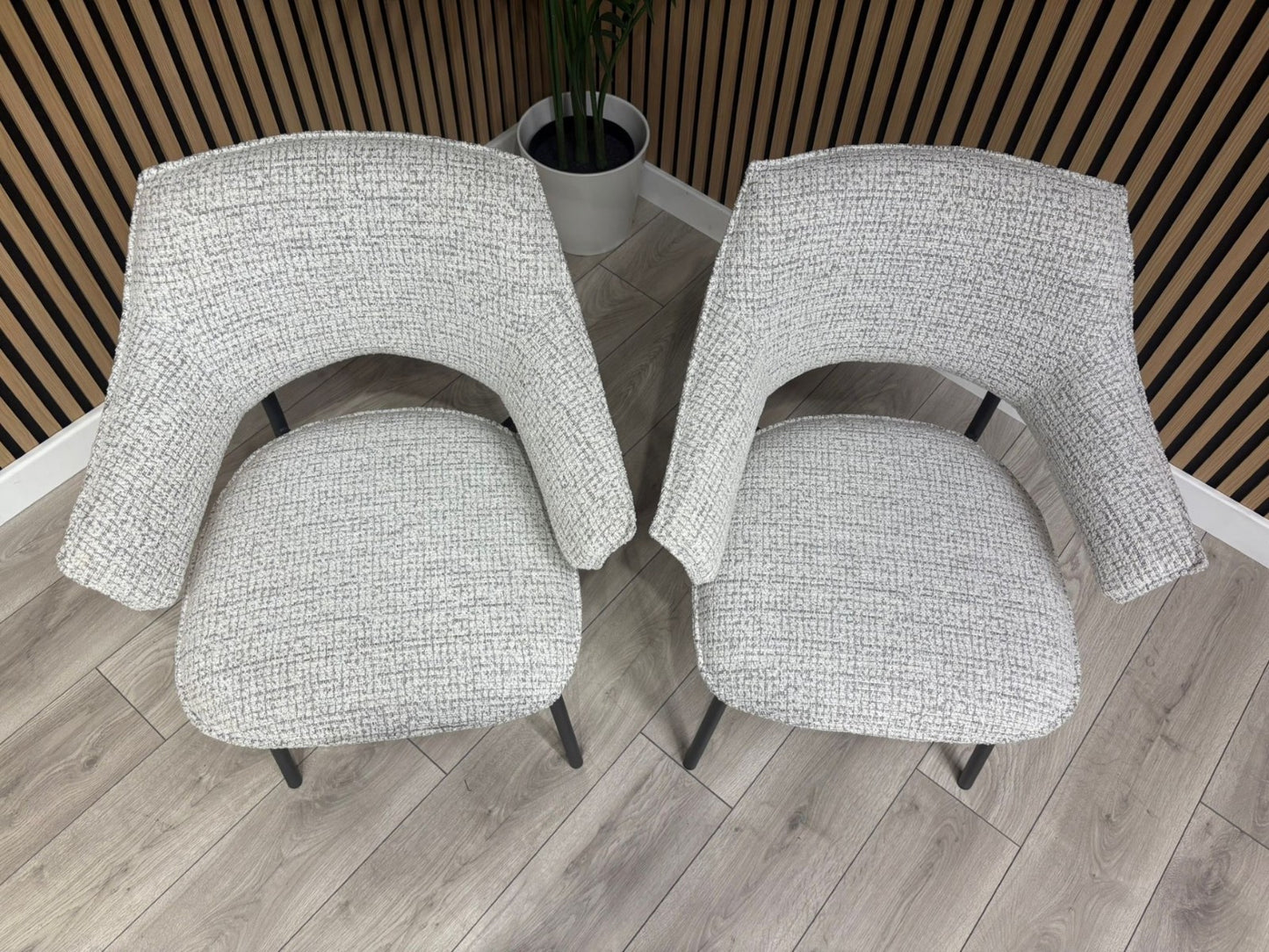 NEXT Sample - Textured natural dining chairs