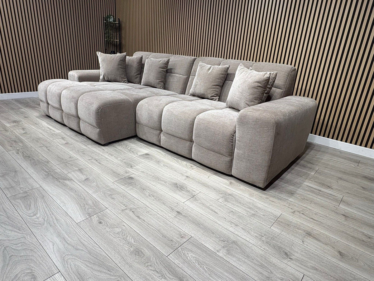 EVE CLOUD Large Fabric 3 Seater LHF Chaise Corner Sofa - RRP £2,299