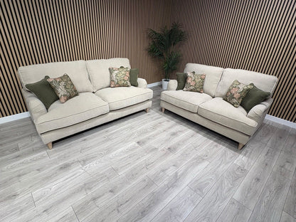 Laura Ashley HERITAGE Style Fabric 3 Seater + 2 Seater Sofa Set - RRP £3,500