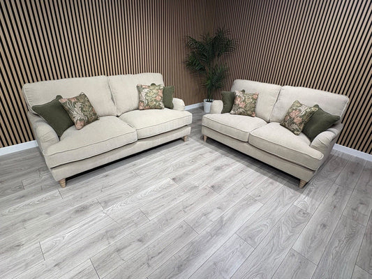 Laura Ashley HERITAGE Style Fabric 3 Seater + 2 Seater Sofa Set - RRP £3,500