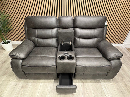 DFS Vinson Fabric 3+2 Seater Power Recliner Sofa Set + Console  - RRP £3899