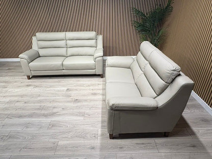 John Lewis Sample BELLA Leather Sofa, Pearl - Different Combinations Available