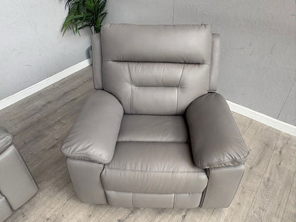 DFS Braylan Leather 3 Seater + Armchair, Power Recliner Sofa Set - RRP £2,248