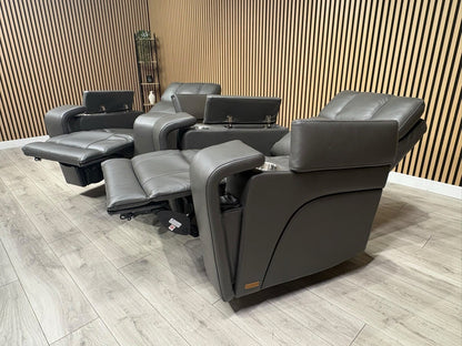SCS Adstock x2 Leather Power Recliner Chairs with Power Head Tilt RRP £2258