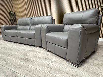 ScS - Sisi Italia LUCCA Leather 3 Seater Sofa + Armchair Set - RRP £3898
