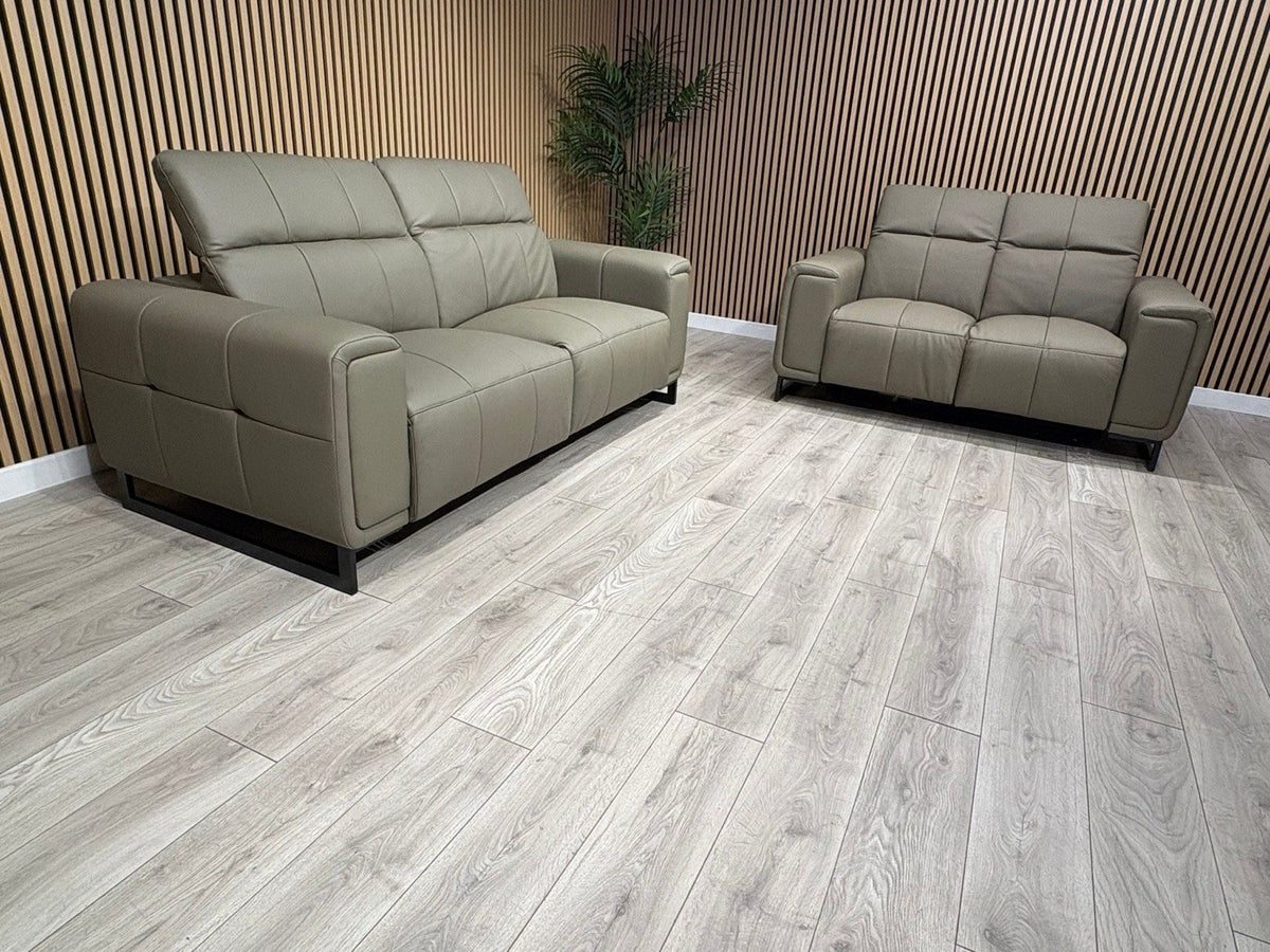 MARELLA 3 Seater + 2 Seater Power Recliner Leather Sofa Set RRP £4399