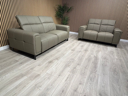 MARELLA 3 Seater + 2 Seater Power Recliner Leather Sofa Set RRP £4399