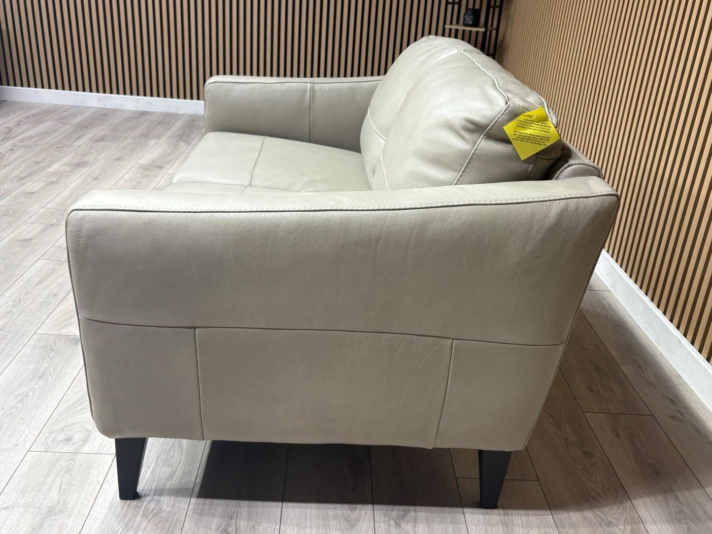 John Lewis BAILEY Style 2 Seater Stone Leather Sofa RRP £1695