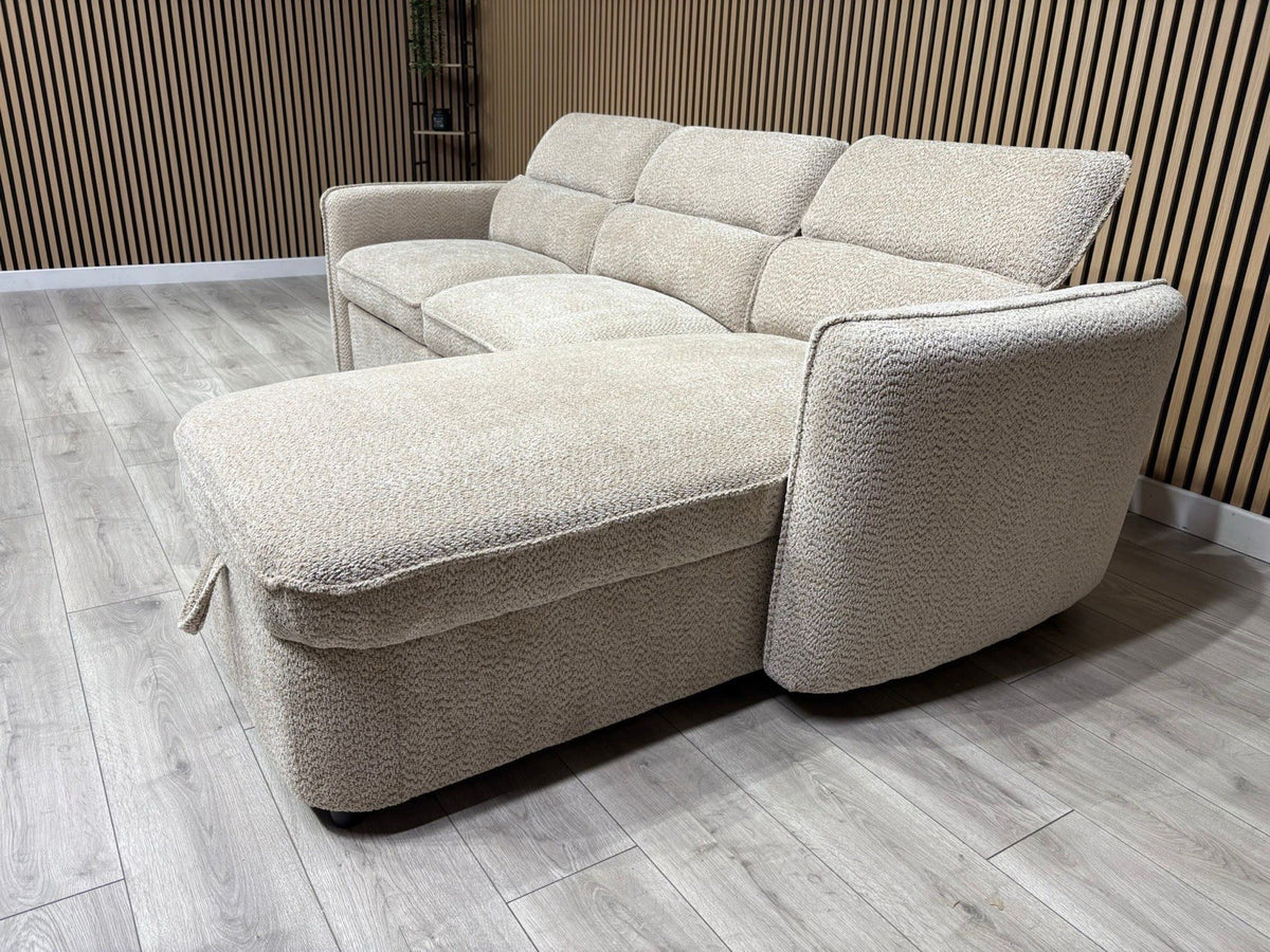 WINDSOR Premium Fabric LHF or RHF Chaise Sofa Bed with Storage - RRP £1399