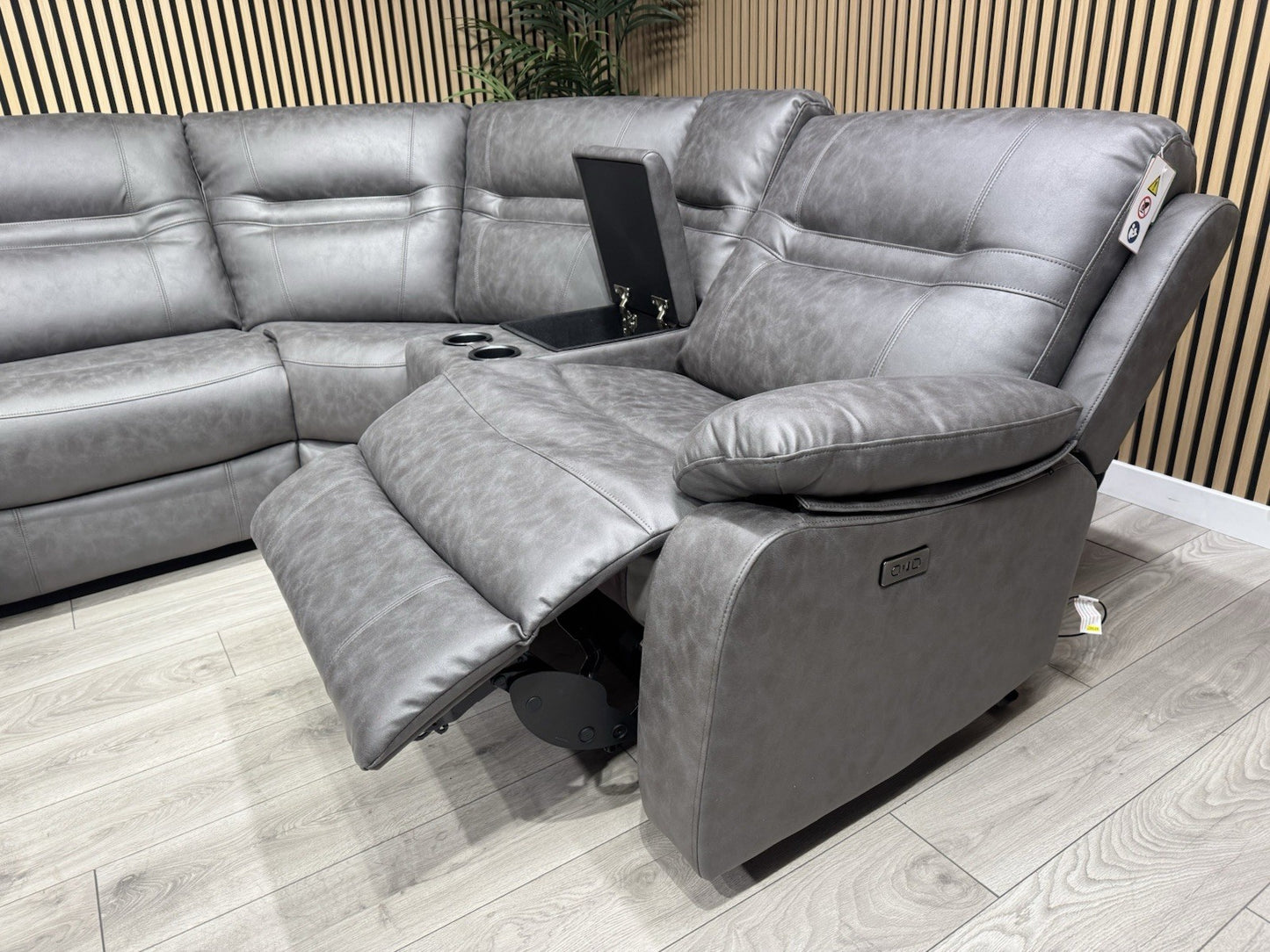 DFS Model Fabric Modular Corner Sofa + Console, Power Recliners - RRP £2,599