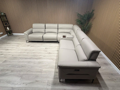 Sofology Sample San Antonio Leather Power Recliner Corner + Console - RRP £4695