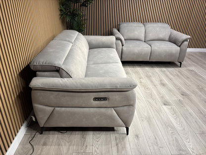 Furniture Village EZRA Style Fabric Power Recliner 3+2 Seater Sofas - RRP £3290