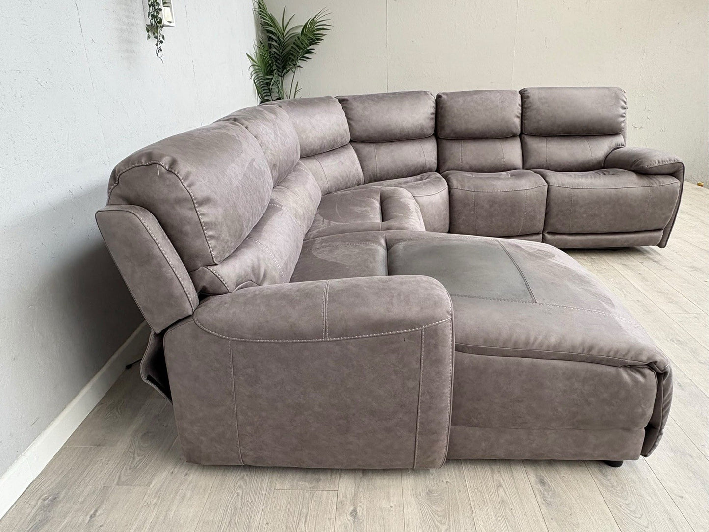 F.V LINK Fabric Corner Chaise Power Sofa, READ DESCRIPTION - RRP £2795