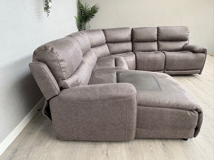 F.V LINK Fabric Corner Chaise Power Sofa, READ DESCRIPTION - RRP £2795
