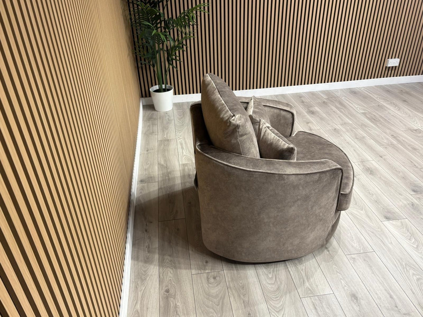 DFS - CHERISHED Style Fabric Swivel Armchair, Formal Back - RRP £949