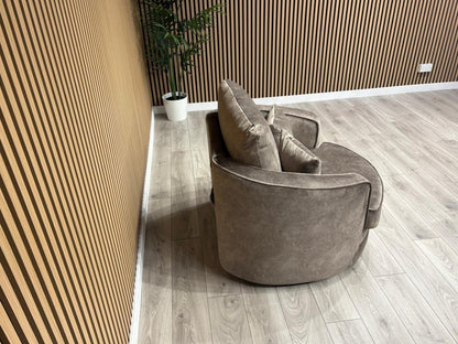 DFS - CHERISHED Style Fabric Swivel Armchair, Formal Back - RRP £949