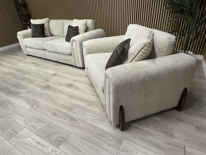 Charlie Marble Arch Style 3 Seater + Love Chair Fabric Sofa Set - RRP £3098