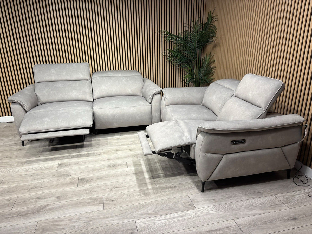 Furniture Village EZRA Style Fabric Power Recliner 3+2 Seater Sofas - RRP £3290