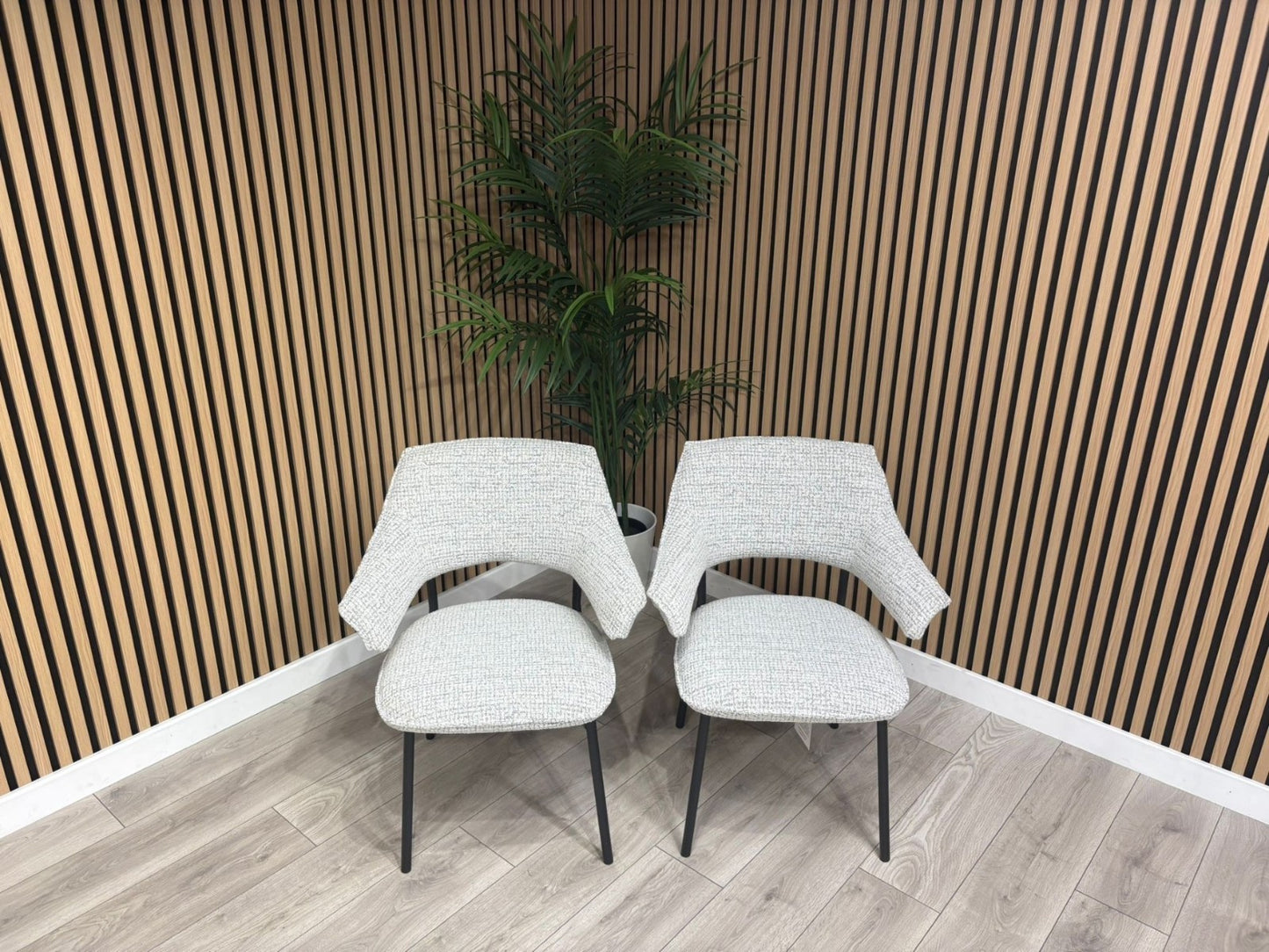 NEXT Sample - Textured natural dining chairs