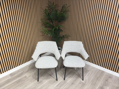 NEXT Sample - Textured natural dining chairs