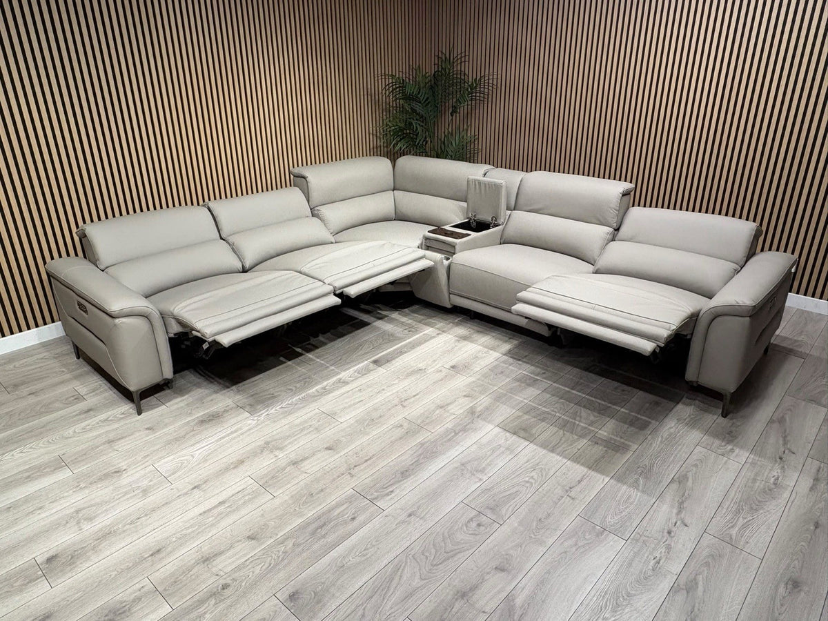 Sofology Sample San Antonio Leather Power Recliner Corner + Console - RRP £4695