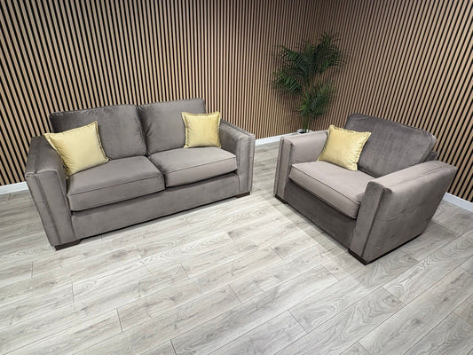 NEXT Sample Fabric 3 Seater Sofa + Love Chair Set - RRP £2498
