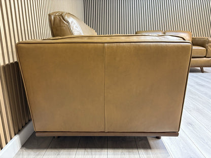John Lewis Sample VALENCIA Leather 3 Seater Sofa, Caramel - RRP £2299