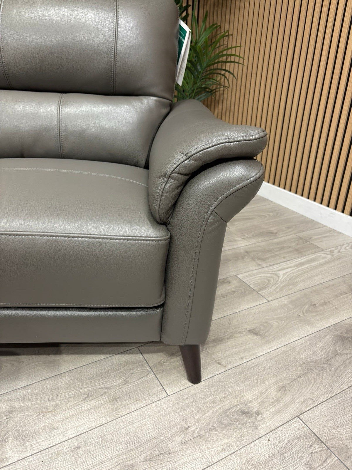 Furniture Village WINNER Leather 3 Seater Sofa, Armchair + Footstool - RRP £2335