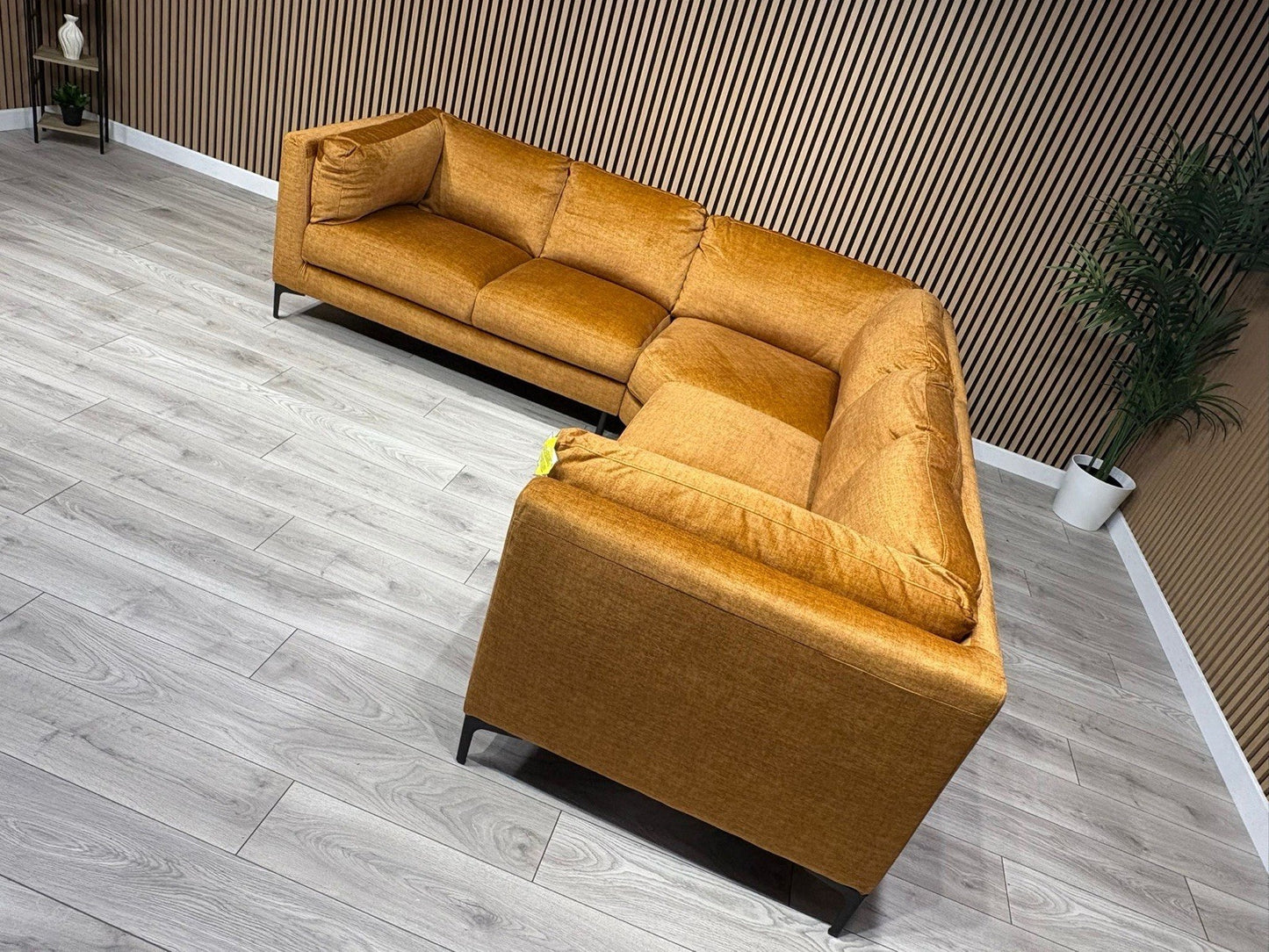 NEW Rene Fabric Corner Sofa, Amber - RRP £2495