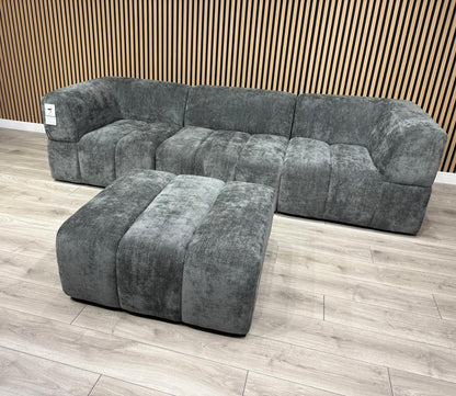 Taskers KIRWIN Large Fabric 3 Seater Sofa + Footstool - RRP £2,999