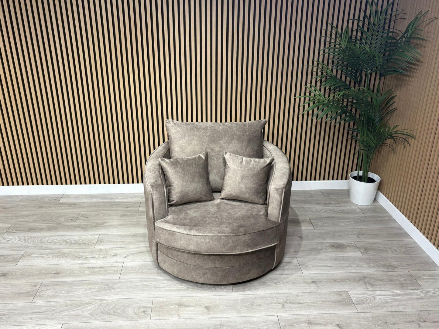DFS - CHERISHED Style Fabric Swivel Armchair, Formal Back - RRP £949
