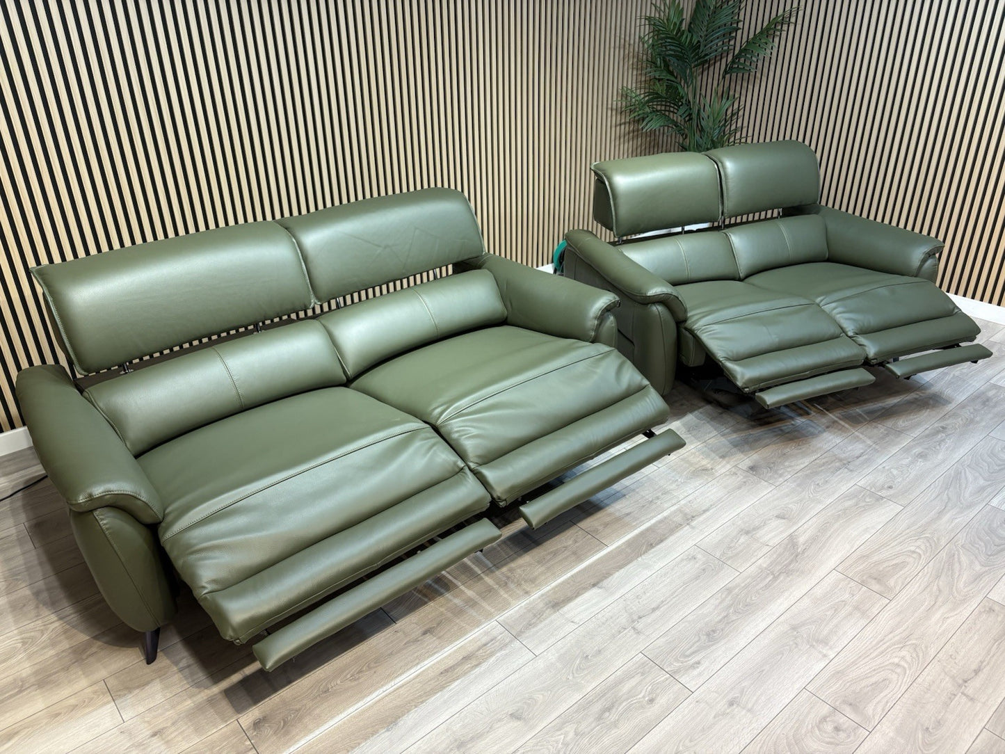 Furniture Village JUDE Style Leather 3 + 2 Seater Power Sofa Set - RRP £4,690