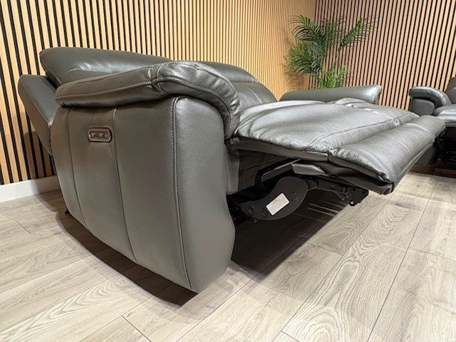 NAVONA 3 Seater + 2 Seater Leather Sofa Set, Power Recliners - RRP £3,498