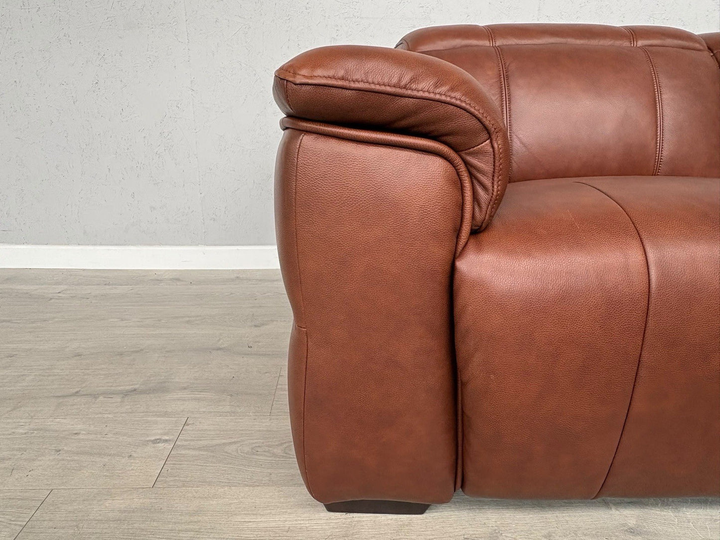 F.V Inca Leather Power Recliner Corner Sofa + Power Headrests - RRP £4095