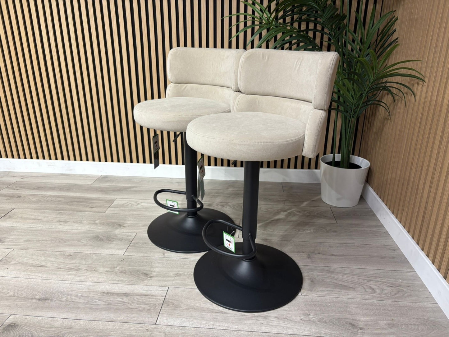 NEXT Sample - Brushed Velvet Cream Bar Stool