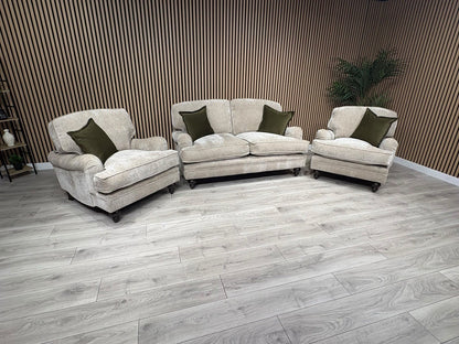 Laura Ashley HERITAGE Style Fabric 2 Seater Sofa + 2x Armchairs Set - RRP £3725