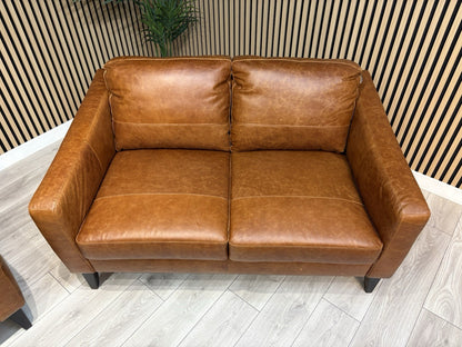 John Lewis BAILEY Style Leather 3 + 2 Seater Sofas, Armchair + Stool - RRP £4648