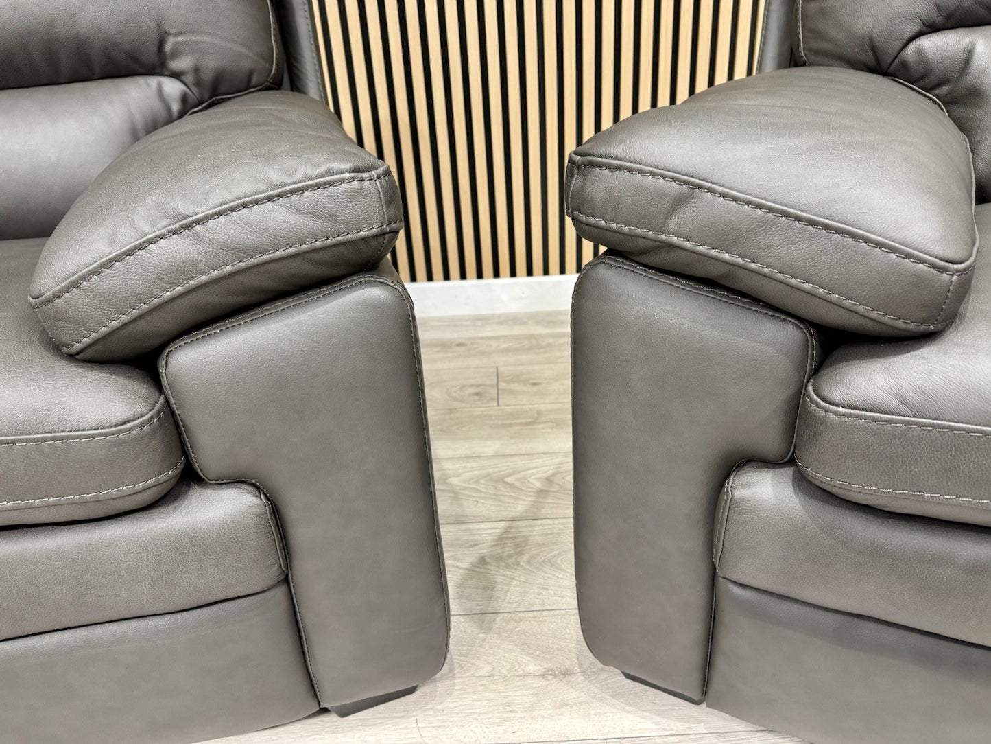 DFS Brooker Leather 3+3 Seater Static Sofa Set  - RRP £3790