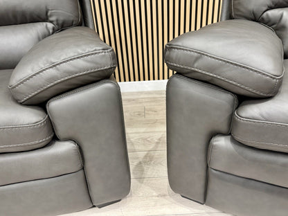 DFS Brooker Leather 3+3 Seater Static Sofa Set  - RRP £3790
