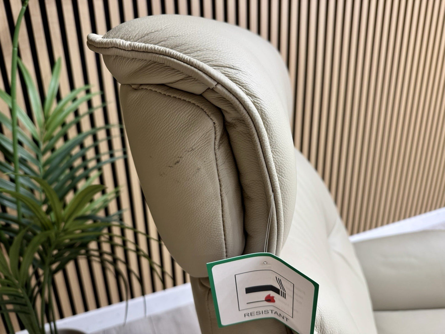Furniture Village Tallinn Leather Swivel Chair and Footstool - RRP £1395