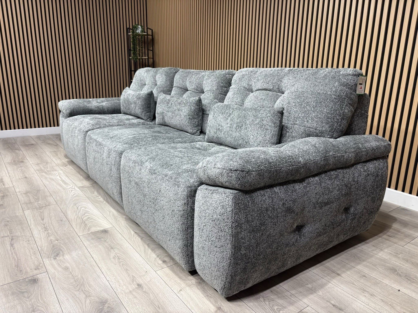Dallas Electric Power Chaise Grey 3 Seater Sofa Bed - RRP £2500