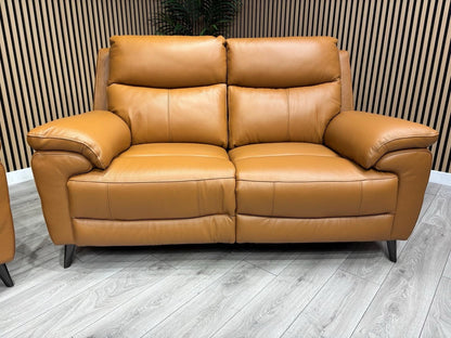 Furniture Village PANACHE Style Leather 3 + 2 Seater Power Recliner Sofa Set