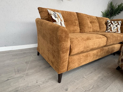 Sofology HALSTON Style Fabric RHF Chaise Corner Sofa + Foostool - RRP £2,898