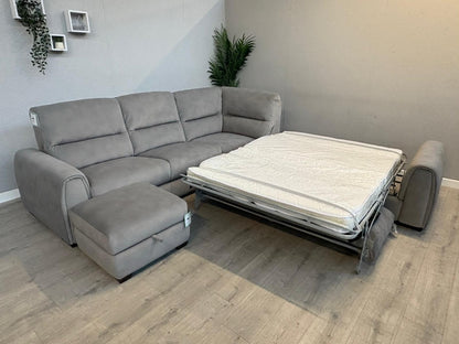 Furniture Village FLEX Fabric Large RHF Corner Sofa Bed + Footstool - RRP £3,390